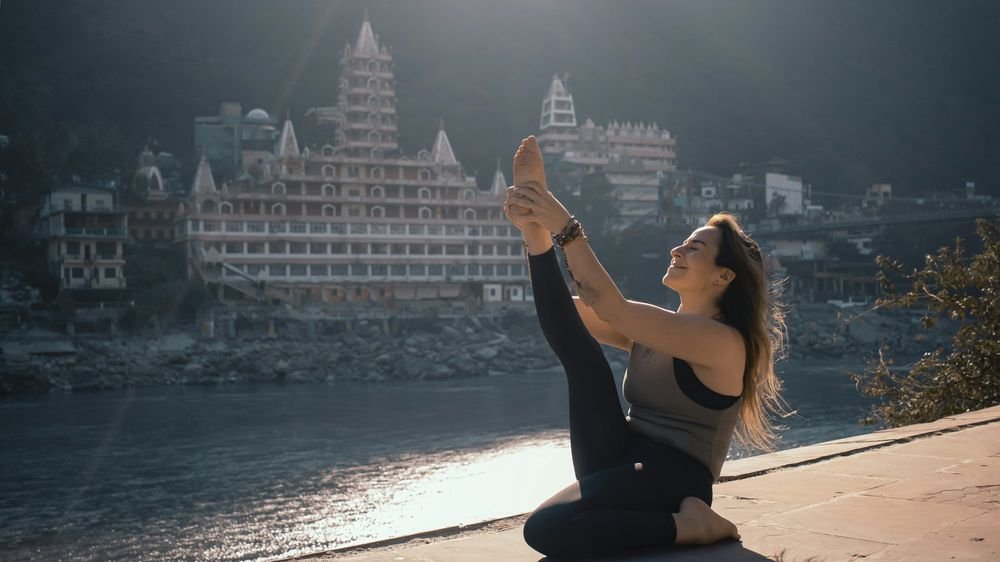 A woman at practice outdoors